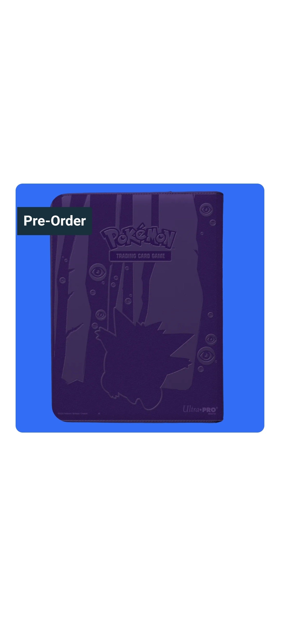 Ultra Pro - Gengar 9-Pocket Zippered PRO-Binder 2025 - 2