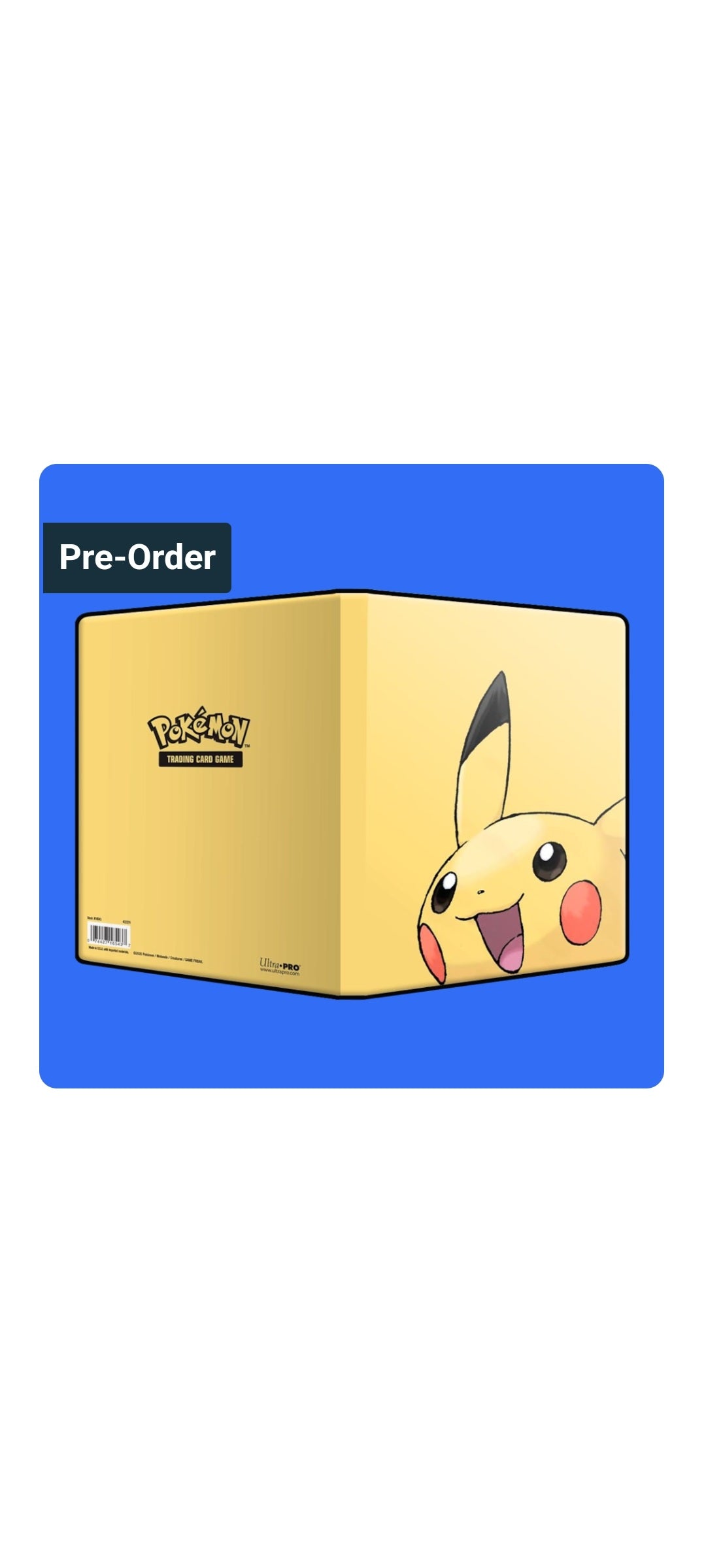 Ultra Pro - Pikachu - 4-Pocket Portfolio 2025 - 2