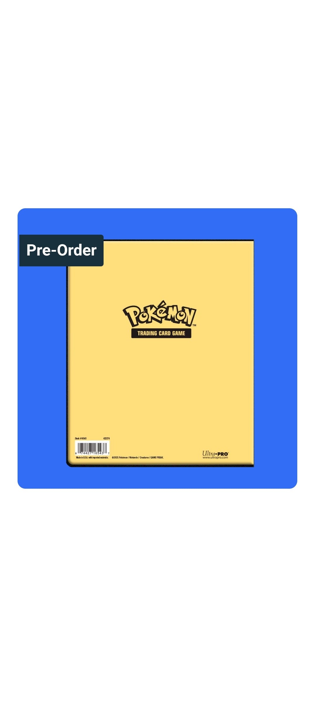 Ultra Pro - Pikachu - 4-Pocket Portfolio 2025 - 3