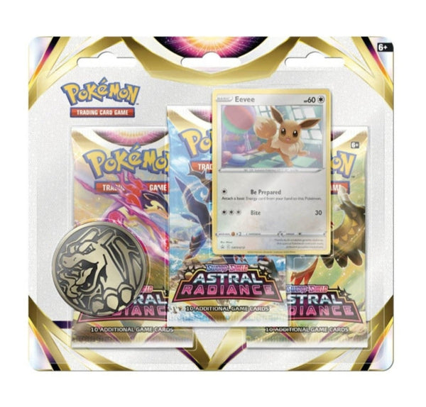 Pokémon TCG - Sword & Shield - Astral Radiance - 3 Pack Blister - Eevee 2022