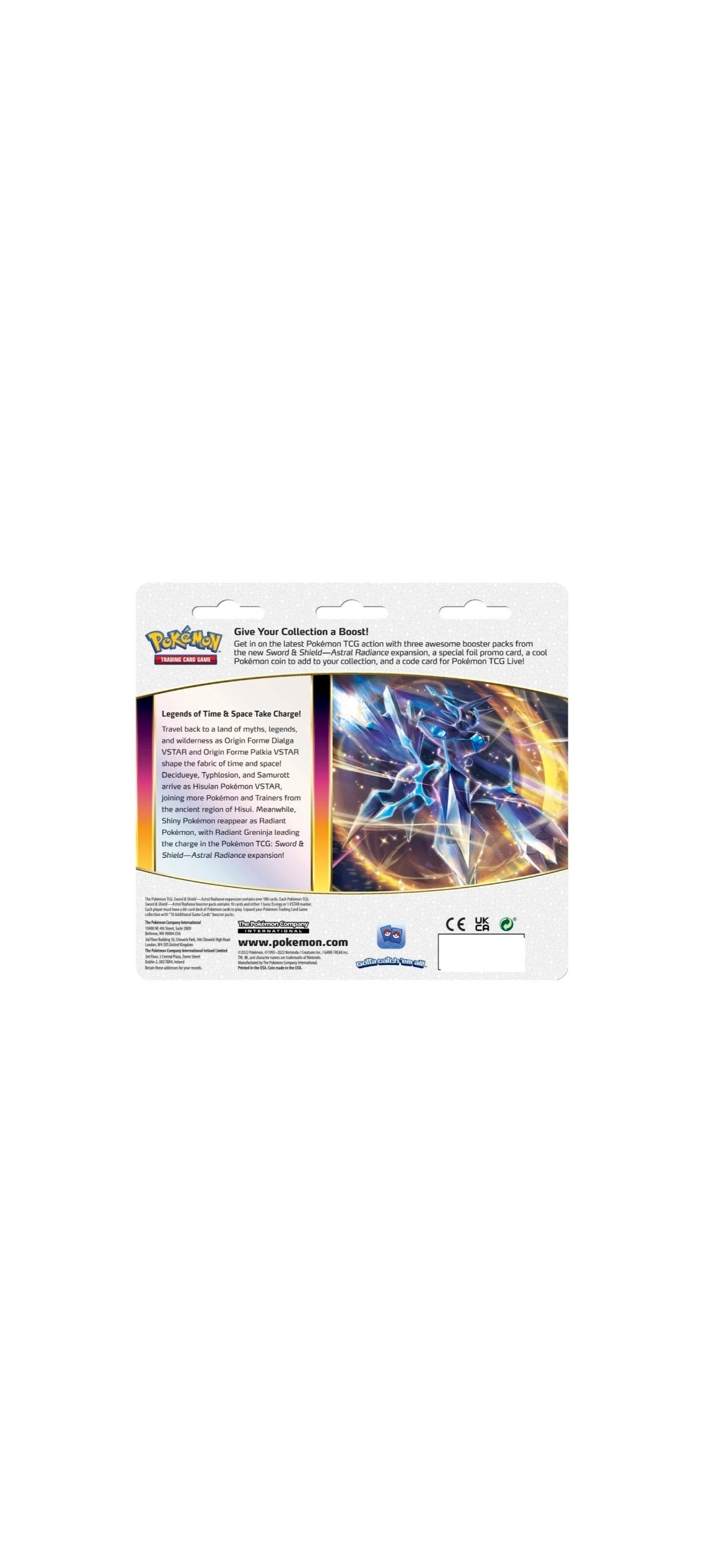 Pokémon TCG - Sword & Shield - Astral Radiance - 3 Pack Blister - Eevee / Sylveon 2022