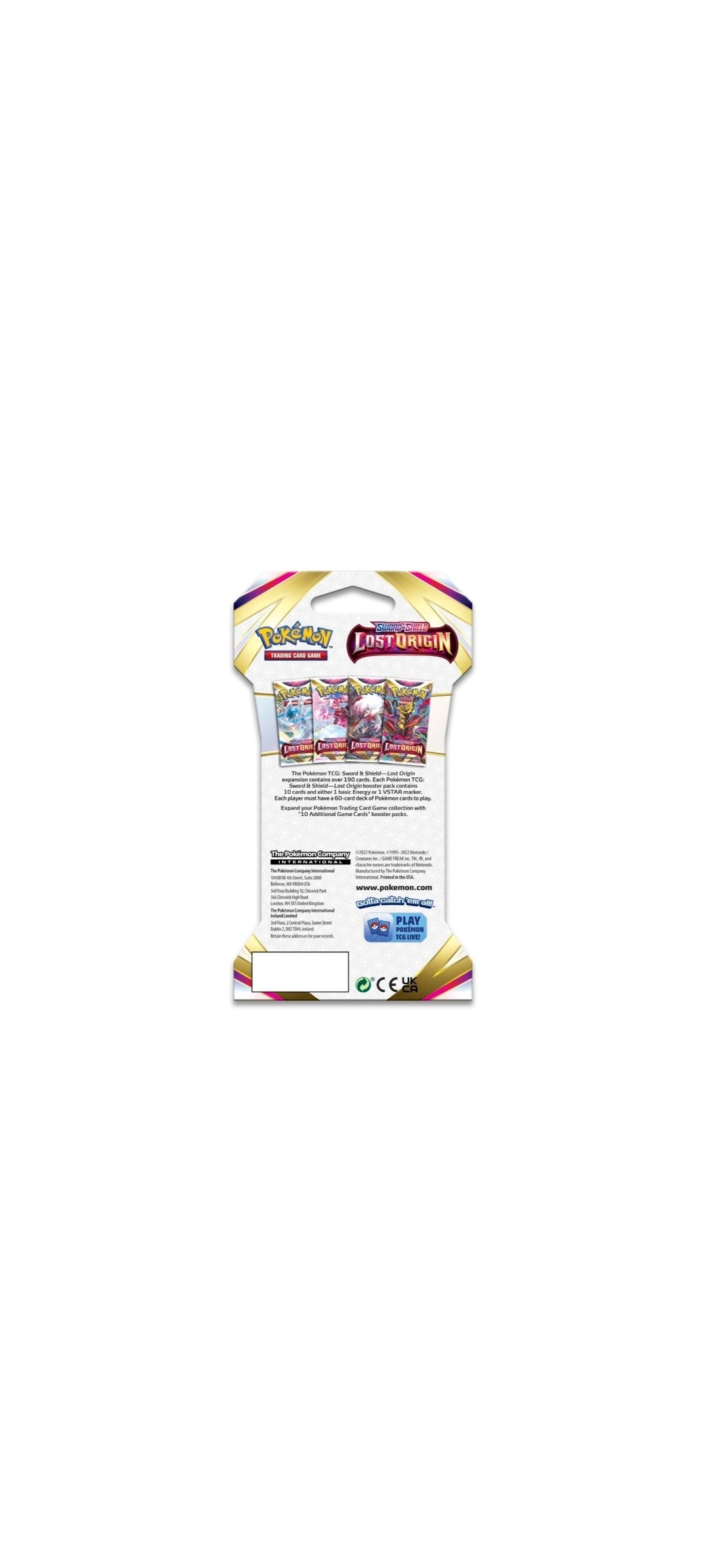 Pokémon TCG - Sword & Shield - Lost Origin - Sleeved Booster Pack 2022 - 6