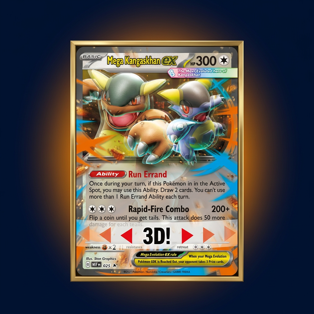 Mega Kangaskhan ex oversized holographic 3D card