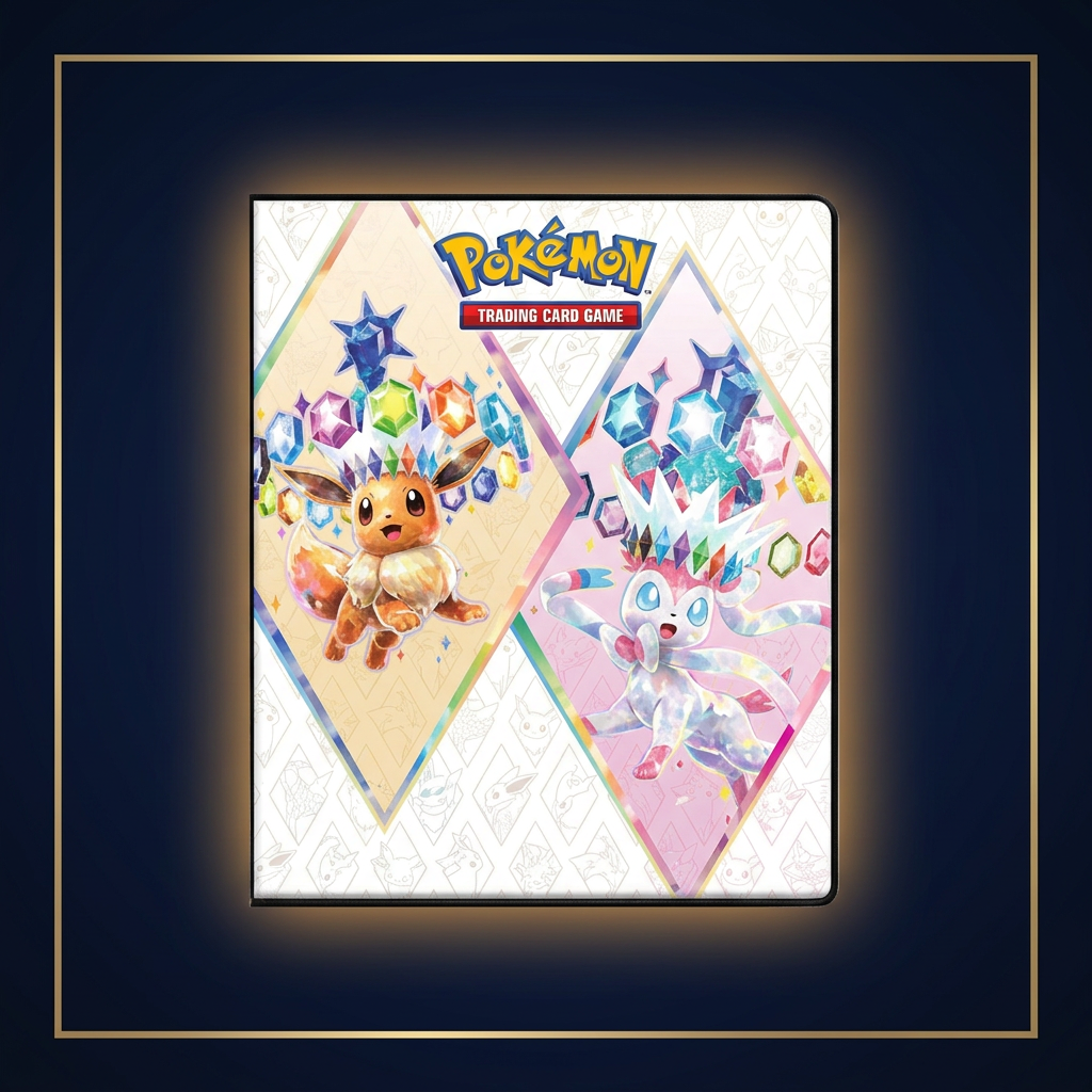 Ultra Pro Prismatic Evolutions Portfolio – Vorderseite mit Evoli und Feelinara