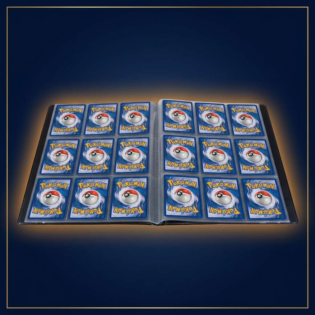 Frosted Forest Portfolio – Innenansicht der 9-Pocket-Seiten im Cardini-Stil