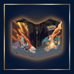Ultra Pro Scorching Summit 9-Pocket PRO-Binder mit Glurak – Coveransicht im Cardini-Stil