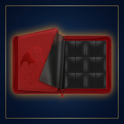 Charizard 12-Pocket PRO-Binder – Rückseite im Cardini-Stil