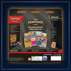 Mega-Lucario-ex Liga-Kampfdeck Deutsch, Rückseite im Cardini-Stil